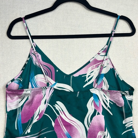 Stars Above Slinky Silky Mini Slip Dress Nightgown Women’s Size SMALL Floral - Picture 11 of 12